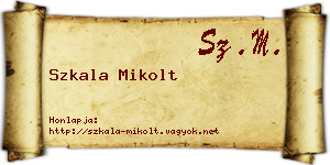 Szkala Mikolt névjegykártya